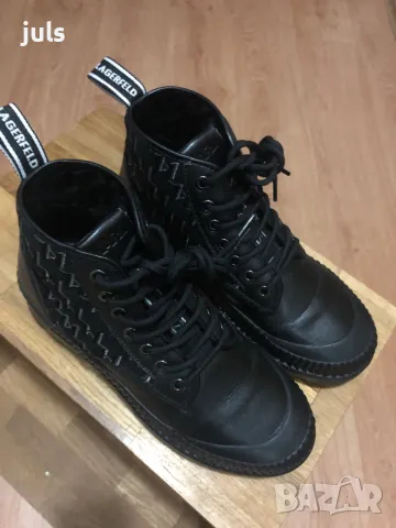 KARL LAGERFELD - Дамски боти с монограми, снимка 10 - Дамски боти - 49335699