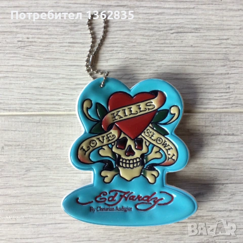 НОВ оригинален ключодържател / накит / висулка на ED HARDY от САЩ