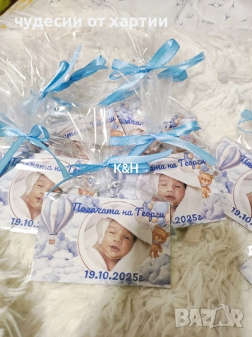 Магнити със снимка подаръци за гости Погача Рожден ден