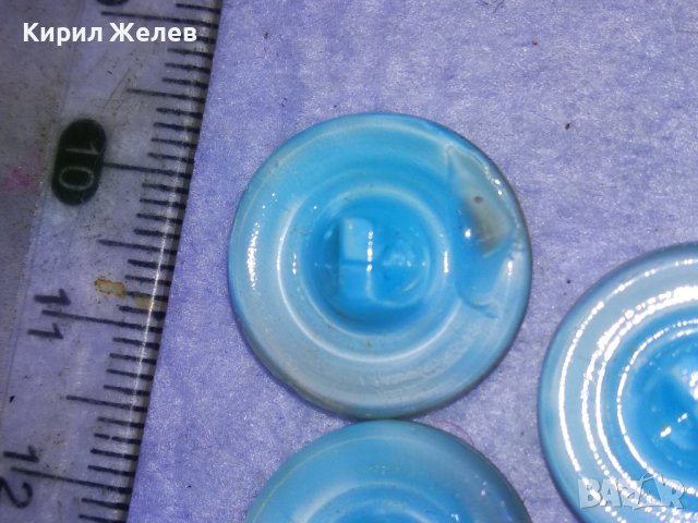 ТРИ ПРЕКРАСНИ ВИНТИДЖ СТАРИ КОПЧЕТА от ЦВЕТНО СТЪКЛО с ПОЗЛАТЕН КАНТ 41050, снимка 4 - Други - 43552888