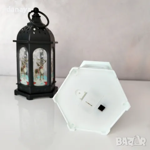 5450 Коледен фенер с Led свещичка в центъра си, 14 cm, снимка 6 - Декорация за дома - 47990772