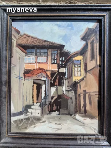 Пловдив, картини с подпис от стария град, снимка 4 - Картини - 49441110