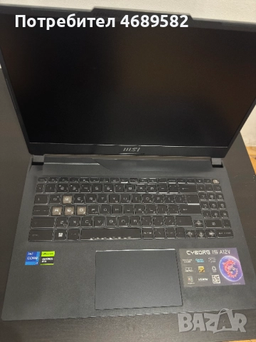 Лаптоп MSI Cyborg 15 A12VE, 15.6", Intel Core i7-12650H, 16GB, 1TB SSD, снимка 2 - Лаптопи за игри - 52870055
