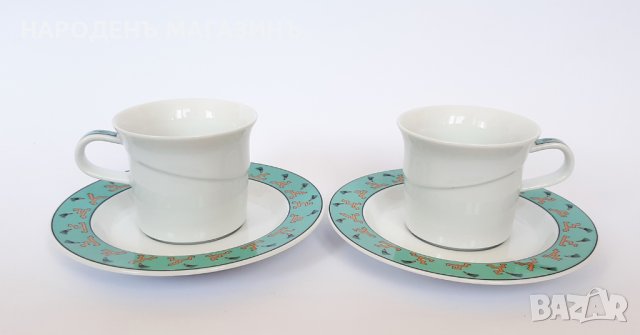 ROSENTHAL - немски порцелан сервиз чаши два двойни сета за кафе чаши сервиз , снимка 3 - Други ценни предмети - 44132486