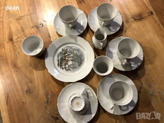 Баварски порцеланов сервиз за кафе-Vintage, снимка 11 - Сервизи - 51705060