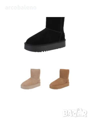 Дамски зимни боти от естествена кожа, 3цвята 