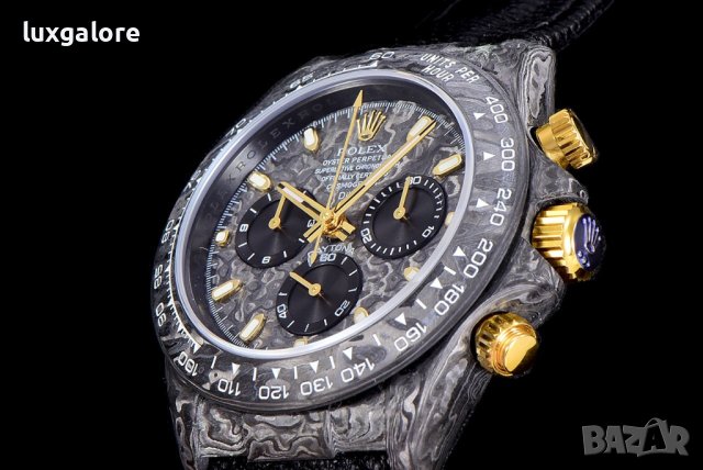 Мъжки часовник Rolex DiW Black and Gold Rolex Daytona с автоматичен швейцарски механизъм, снимка 5 - Луксозни - 43514630