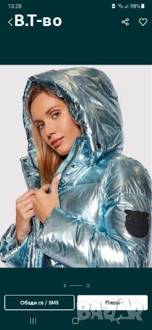 Pinko оригинално яке металик, снимка 4 - Якета - 43761159