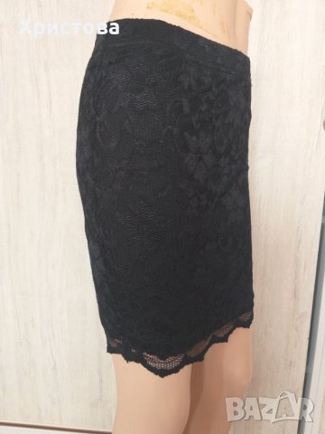 Дантелена пола ВЕРО МОДА в черно - 12,00лв., снимка 7 - Поли - 28382006