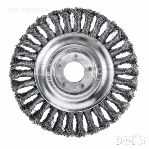 Телена четка за бензинов Тример, Неръждаема стомана, 8 инча, Сив, снимка 2 - Градинска техника - 37589310