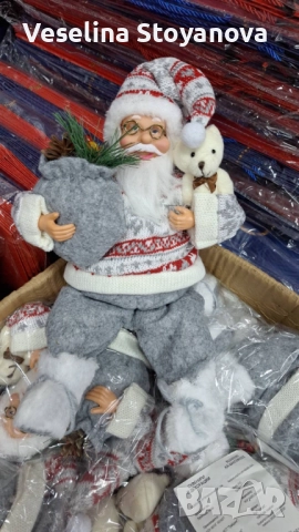 Голям Дядо Коледа с торба и мече - Атмосфера, уют и празничен стил, снимка 4 - Декорация за дома - 52570622