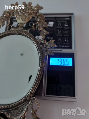 Сребърно настолно огледало (сребро 800), снимка 10 - Други - 39474413