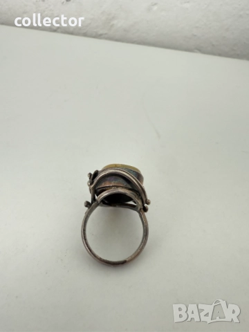 Сребърен пръстен стил - Ар Нуво. №7581, снимка 4 - Гривни - 52303145