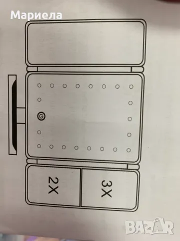 Трикратно осветено огледало с 21 LED светлини, сензорен екран и 3X/2X/1X увеличение, снимка 14 - Други - 47339435