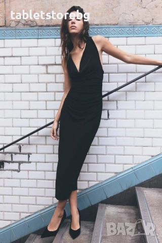 Нова прелест  Zara, размер L, с етикет цена 39лв    Перфектна за специални поводи, коктейли и вечерн, снимка 3 - Рокли - 52349023