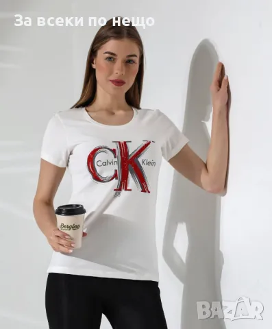 Calvin Klein Дамска Тениска👚Дамска Блуза С Къс Ръкав Келвин Клайн - Налични Различни Цветове, снимка 6 - Тениски - 48932401