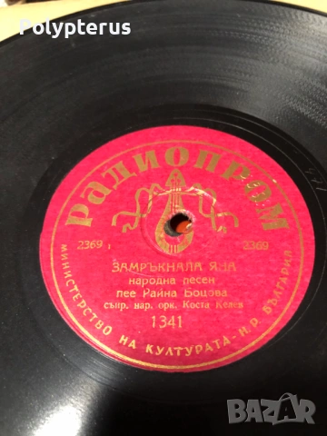 Стара българска шеллакова плоча