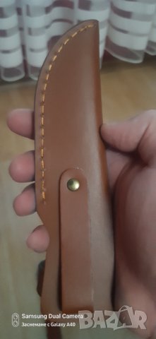 Качествен масивен ловен нож със кания-65 лв, снимка 3 - Ножове - 34761356