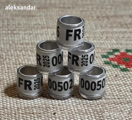 Пръстени за гълъби, папагали,канари за 2025 г, снимка 9 - Гълъби - 48763304