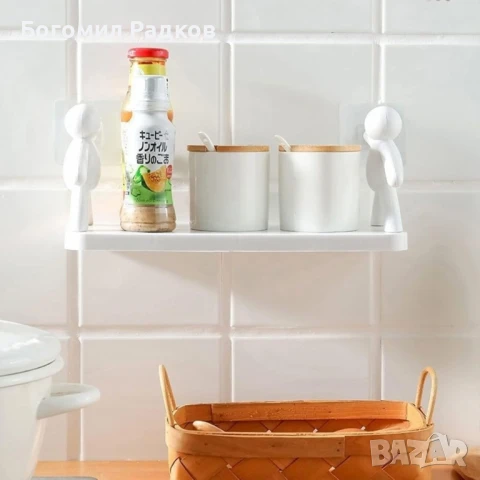 Стенна поставка с хуманоиден дизайн - Иновативно и забавно съхранение за вашата баня или кухня, снимка 3 - Други - 51001061