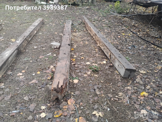 Дървени греди 20х20 см. 4 метра от 1908 година (много добро състояние)