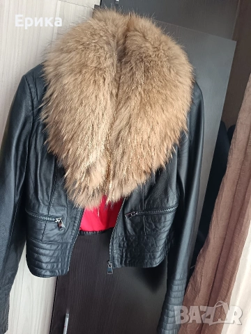 Кожено яке естествена кожа , снимка 2 - Якета - 53570710