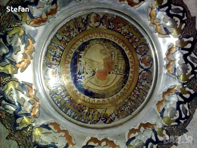 Медна паница за стена, снимка 2 - Антикварни и старинни предмети - 38687189