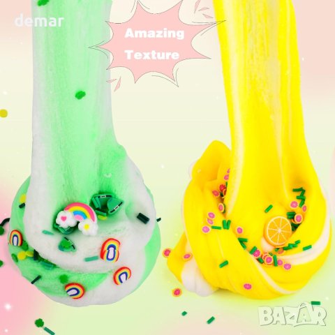 Комплект Cloud Slime, 5 бр. двуцветен слайм за деца, снимка 6 - Пластелини, моделини и пясъци - 43172422