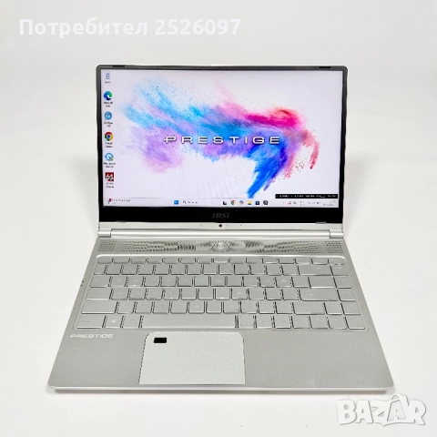 MSI Prestige 14/i7-8550U/GTX 1050 Max Q/16GB/256GB/IPS/Подсветка, снимка 2 - Лаптопи за работа - 52787594