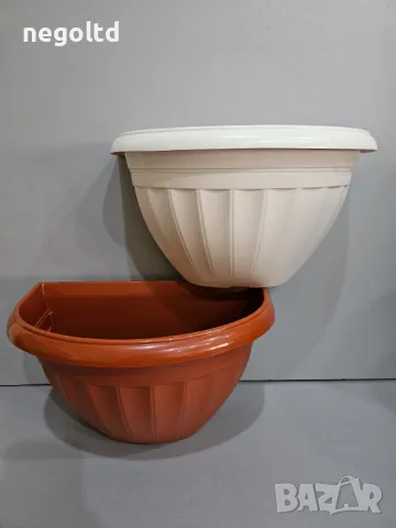 Стенна саксия за цветя 4 литра! ПРОМОЦИЯ 10бр са 19.90лв, снимка 2 - Саксии и кашпи - 49714616