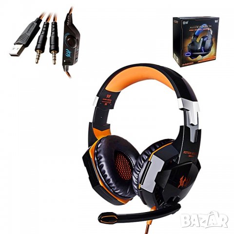 ТОП! Pro Геймърски слушалки, с USB, Гейминг слушалки с микрофон и LED подсветка, мощни слушалки, снимка 3 - Слушалки за компютър - 33595255