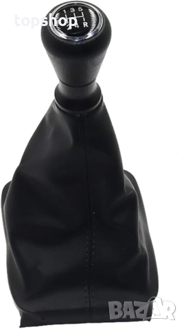 Чисто нов маншон с топка за скоростен лост за Peugeot 206 406 хром и кожа  ...