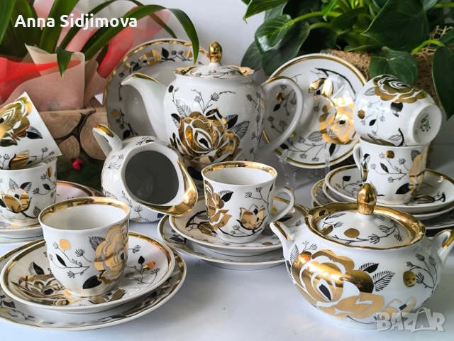 Руски порцелан сервиз за кафе Вербилки 