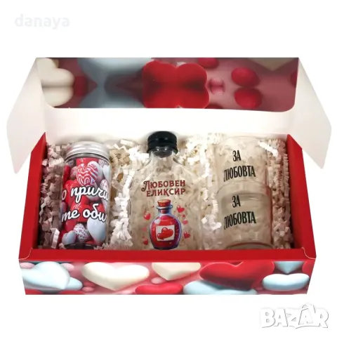 5644 Любовен комплект 30 Причини да те Обичам с бутилка и две шот чаши За Любовта, снимка 2 - Декорация за дома - 48664259