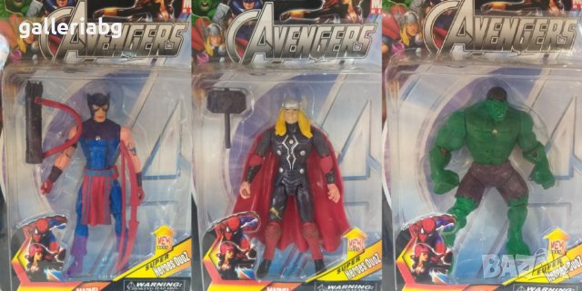 Фигурки на герой от Марвел (Marvel, Thor, Hulk, Hawkeye, снимка 1 - Фигурки - 40267619