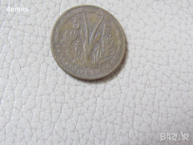 Того - 5 франка - 1956 година, 4D, снимка 2 - Нумизматика и бонистика - 40315252