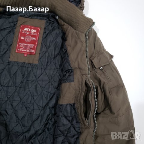 JACK & JONES Зимно Яке Джобове Сваляща Качулка (M), снимка 5 - Якета - 42992059