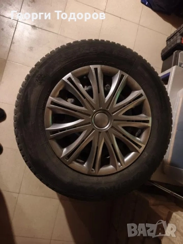 4 бр зимни гуми Hankook 195/60/15перфектни с джанти ситроен пежо,форд, снимка 4 - Гуми и джанти - 51995649