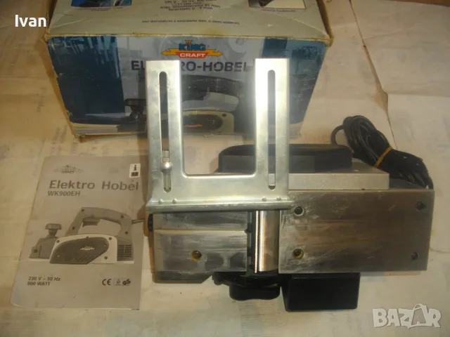 НОВО НЕМСКО ОРИГИНАЛНО 2003г. ГОЛЯМО ЕЛЕКТРИЧЕСКО РЕНДЕ С НОЖОВЕ 82мм KING CRAFT СТРУЖУВАНЕ 3мм, снимка 11 - Други инструменти - 48914950