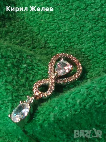 АЖУРНА СКЪПОЦЕННА ОБЕЦА РОДИРАНА БЛАГОРОДНА СТОМАНА с ФАСЕТИРАНИ БЛЕСТЯЩИ ЦИРКОНИ 49878, снимка 11 - Обеци - 49510899