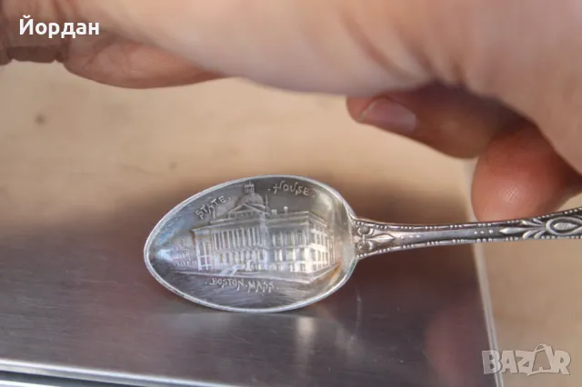 Сребърна лъжичка, снимка 4 - Антикварни и старинни предмети - 47621600