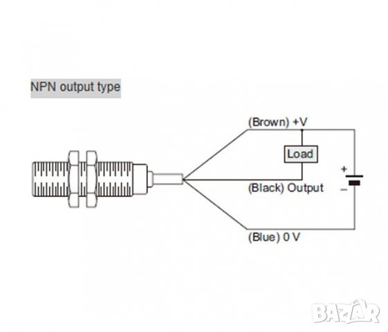 NPN индукционен датчик LJ12A3-4-Z/BX , снимка 2 - Друга електроника - 27589401