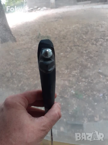 Голям масивен и здрав ловен нож с рогова дръжка - Уникат, снимка 4 - Антикварни и старинни предмети - 51368821