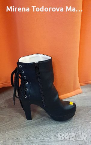 Боти с цип и връзки 39 номер, снимка 3 - Дамски боти - 38755234