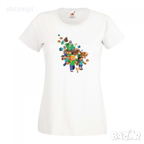Дамска тениска Minecraft 3 майнкрафт Minecraft,Игра,Забавление,подарък,Изненада,Рожден Ден., снимка 5 - Тениски - 36520793