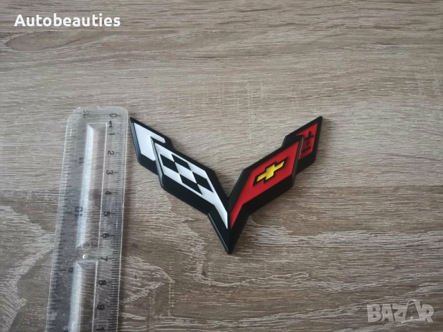 Chevrolet Corvette емблема черно с бяло, снимка 6 - Аксесоари и консумативи - 52815162