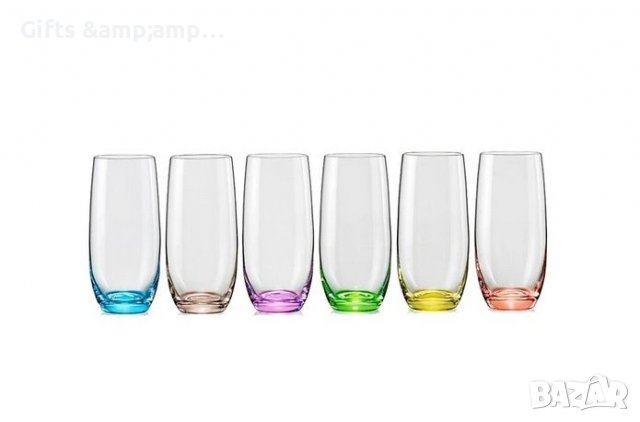 Нова серия чаши за вода BOHEMIA - Рейнбоу, снимка 2 - Чаши - 36629600