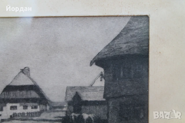 Стара немска графика, снимка 5 - Антикварни и старинни предмети - 50772193