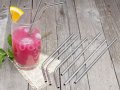  НОВИ! Метални сламки 8 броя комплект + 2 четчици / безоловни BPA-free, снимка 7