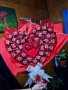 Букет сърце "MY LOVE" от шоколадови вафлички